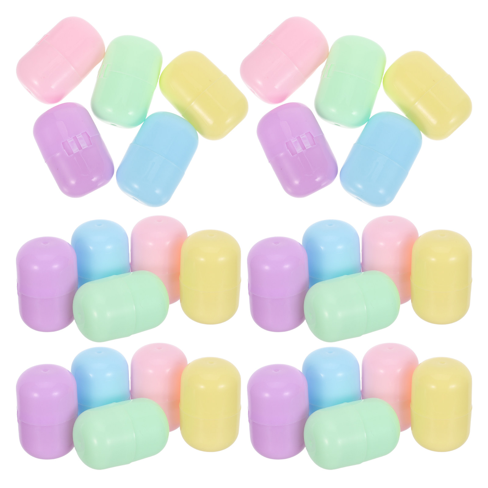 Prize Capsule Toy Machine - แคปซูลบิดได้ 50 ชิ้น สำหรับตู้ขายสินค้าอัตโนมัติ ของรางวัลตู้คีบตุ๊กตา วัสดุ