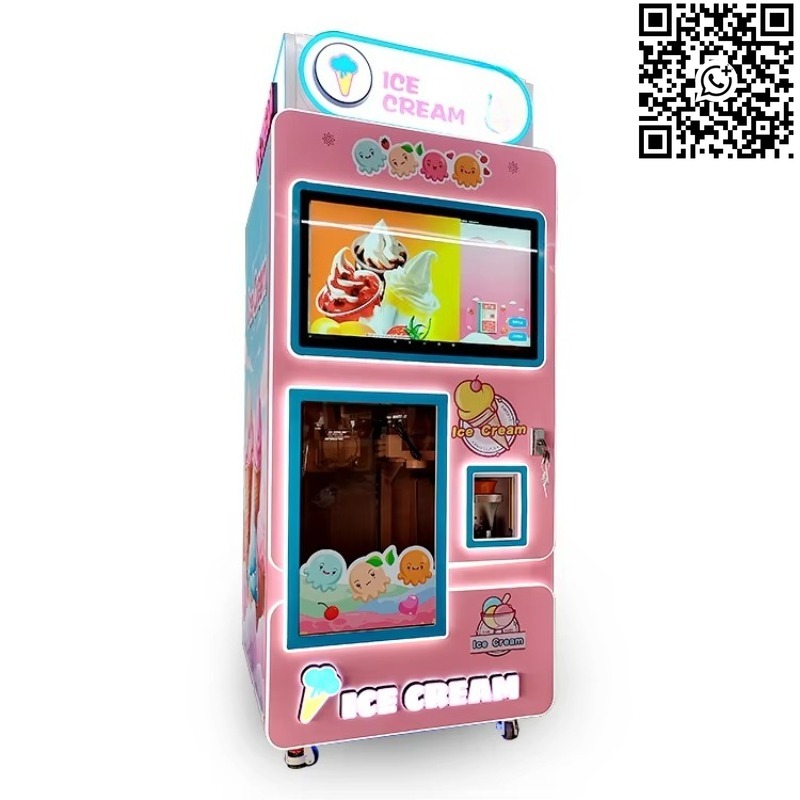 Vending Machine Qr Code - เครื่องจำหน่ายไอศกรีมอัตโนมัติแบบหยอดเหรียญ ระบบชำระเงินด้วยเหรียญ คิวอาร์โค้ด และโทเค็น ปรับแต่งได้ตามต้องการ