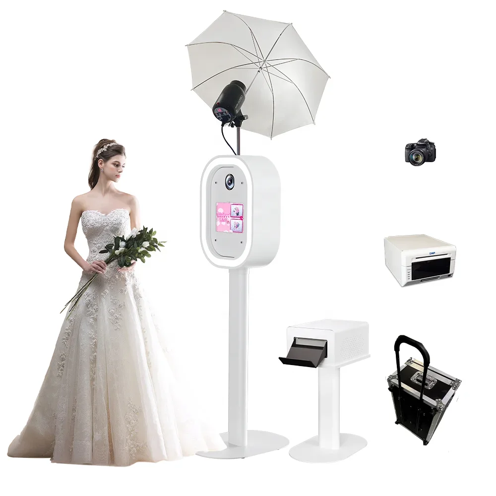 Photo Booth Machine - อุปกรณ์จัดปาร์ตี้ เครื่องถ่ายภาพพกพา DSLR พร้อมพิมพ์ภาพทันที โครงเปลือกสำหรับ iPad