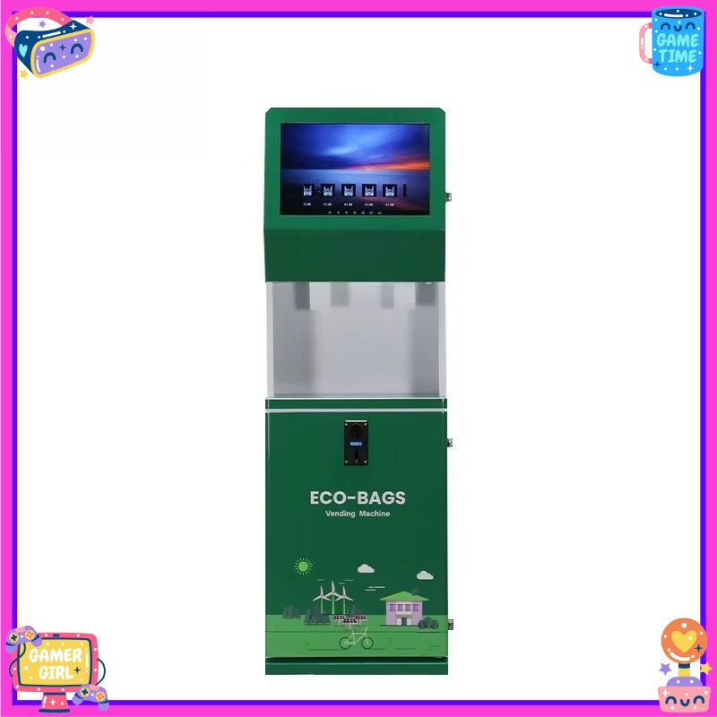 Vending Machine Qr Code - ตู้จำหน่ายสินค้าอัตโนมัติสำหรับรีไซเคิลและจำหน่ายถุงพลาสติกอัจฉริยะแบบกำหนดเอง รับชำระเงินด้วยบัตรเครดิต เหรียญ และคิวอาร์โค้ด