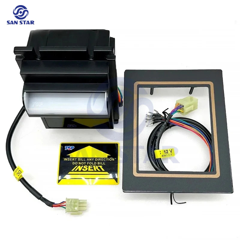 Bill Acceptor Vending - TOP TB74 TB77 Bill Acceptorไม่มีกล่องDC12VสัญญาณชีพจรTableroเกมอาเขตเครื่องหยอดเหรียญตกปลาPinballอะไหล่