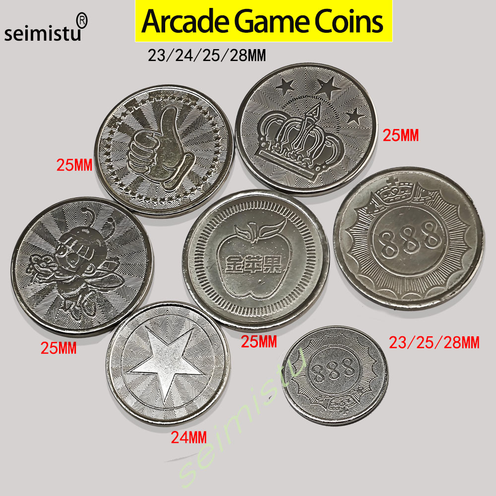 Vending Arcade Games - เหรียญสแตนเลส 100 ชิ้น ขนาด 23/24/25 มม.