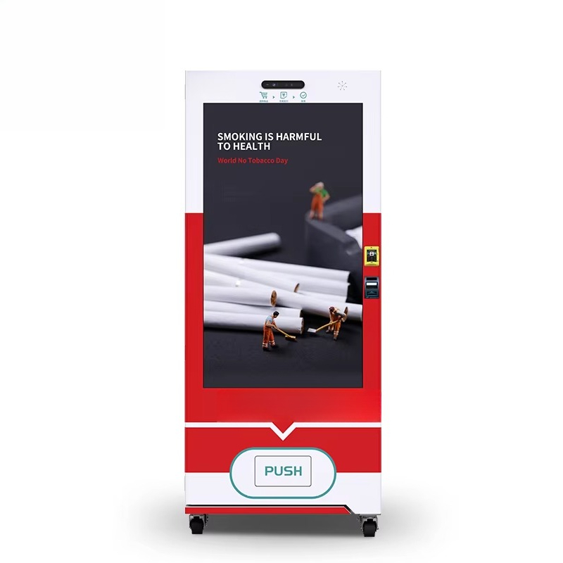 Vending Machine Qr Code - ตู้จำหน่ายบุหรี่อัตโนมัติแบบสั่งทำได้ พร้อมหน้าจอสัมผัสสำหรับใช้งานกลางแจ้ง รองรับการชำระเงินด้วยเหรียญ ธนบัตร และคิวอาร์โค้ด