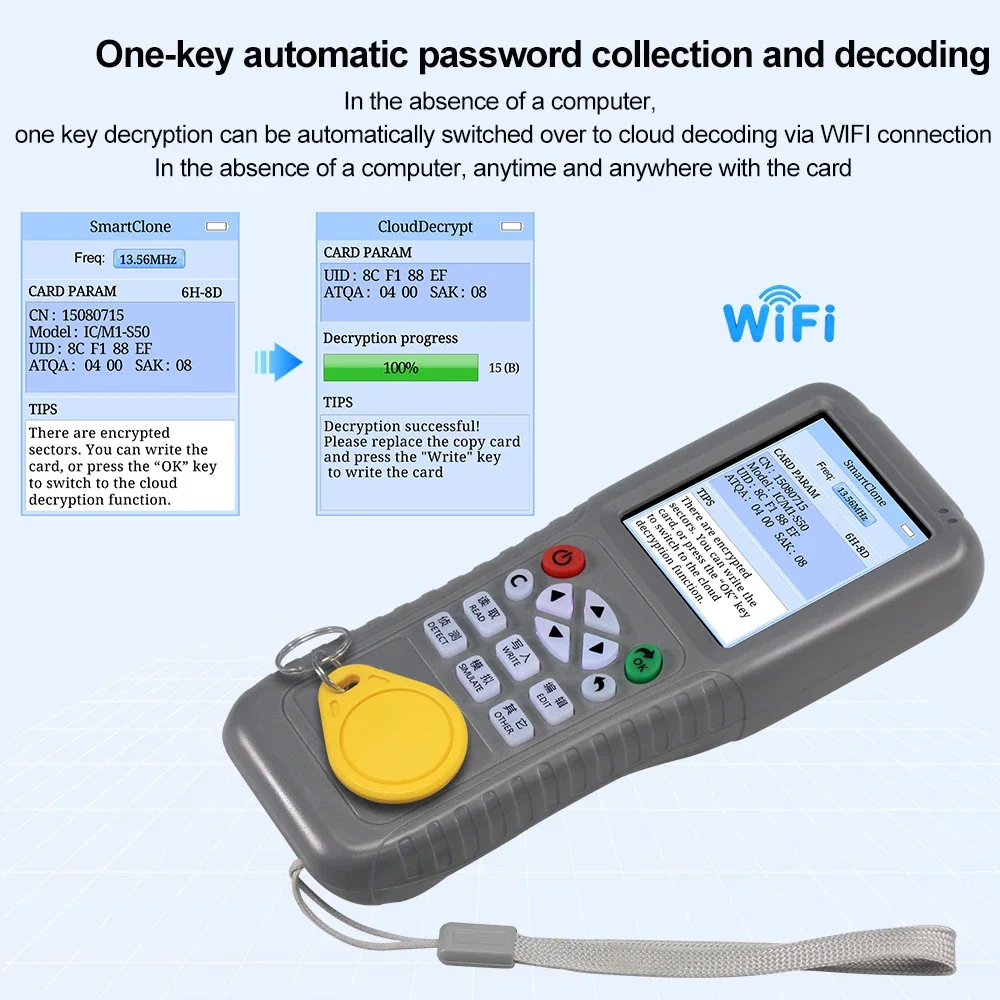 เครื่องคัดลอก RFID แบบ WiFi เค - Nfc Card Reader Vending บทวิจารณ์และราคา