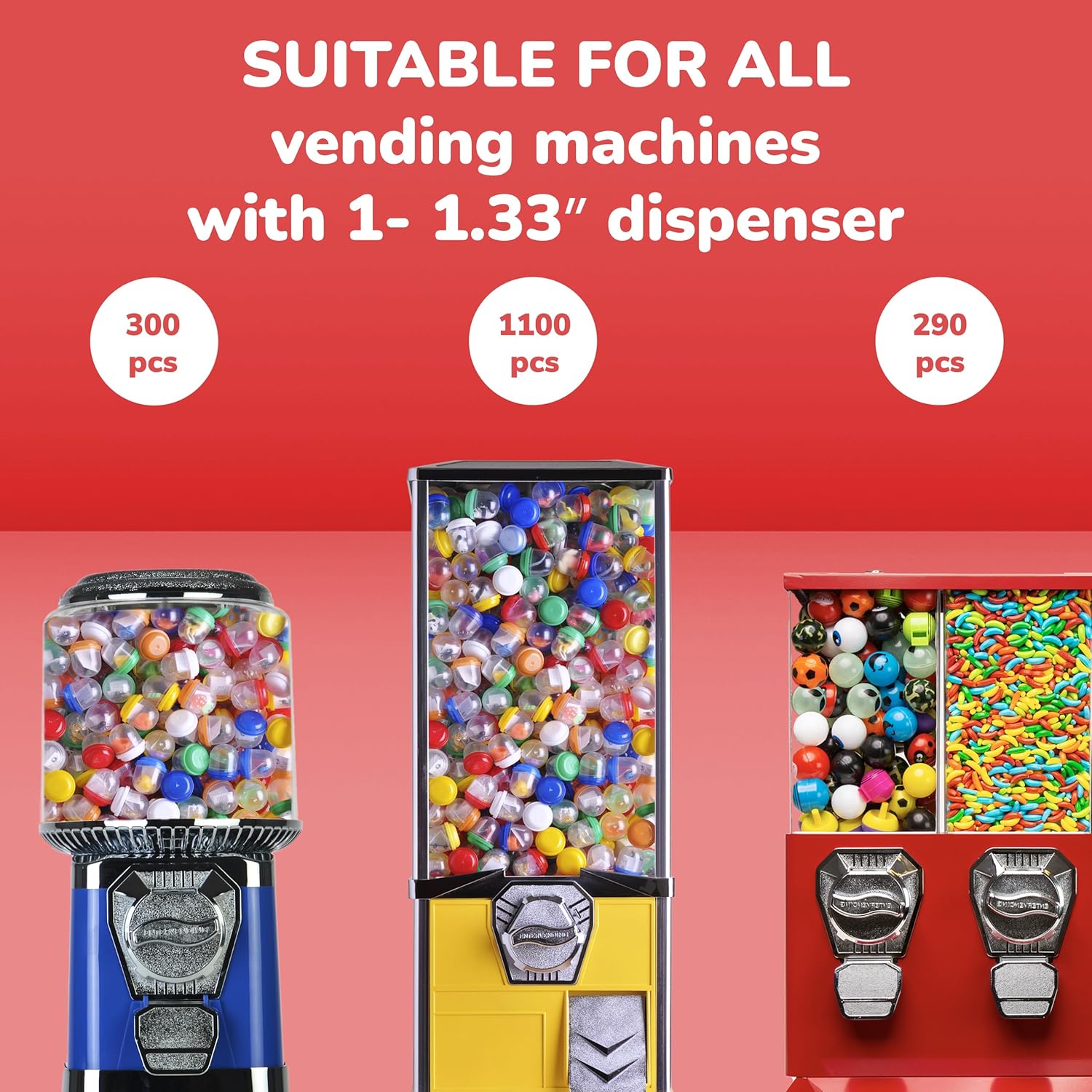 100-500PCS รอบแคปซูลสําหรับราง - Prize Capsule Toy Machine บทวิจารณ์และราคา