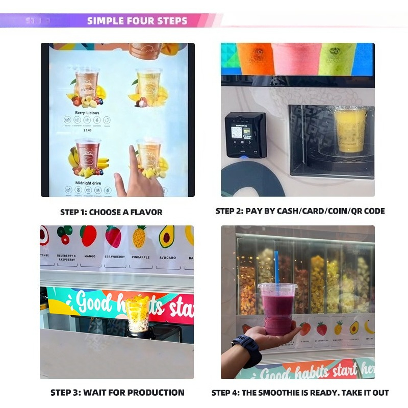 เครื่องจำหน่ายสมูทตี้อัตโนมัติ - Vending Machine Qr Code บทวิจารณ์และราคา